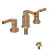 Rubinet Bidet Fitting with Spray, Diverter, and Vacum Breaker (Less Drain) Satin Gold