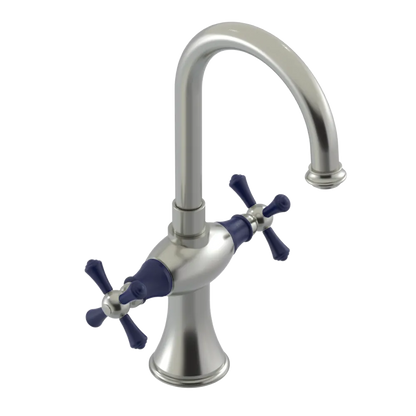 Rubinet Single Hole Dual Handle Lav. Set. (less drain) Satin Nickel