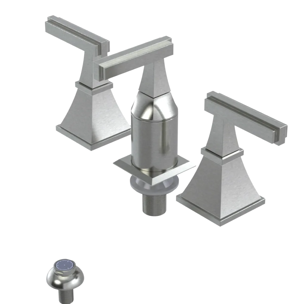 Rubinet Bidet Fitting with Spray, Diverter, and Vacum Breaker (Less Drain) Satin Nickel