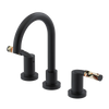 Rubinet Widespread Lav set (less drain) Matt Black