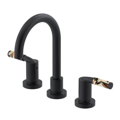Rubinet Widespread Lav set (less drain) Matt Black