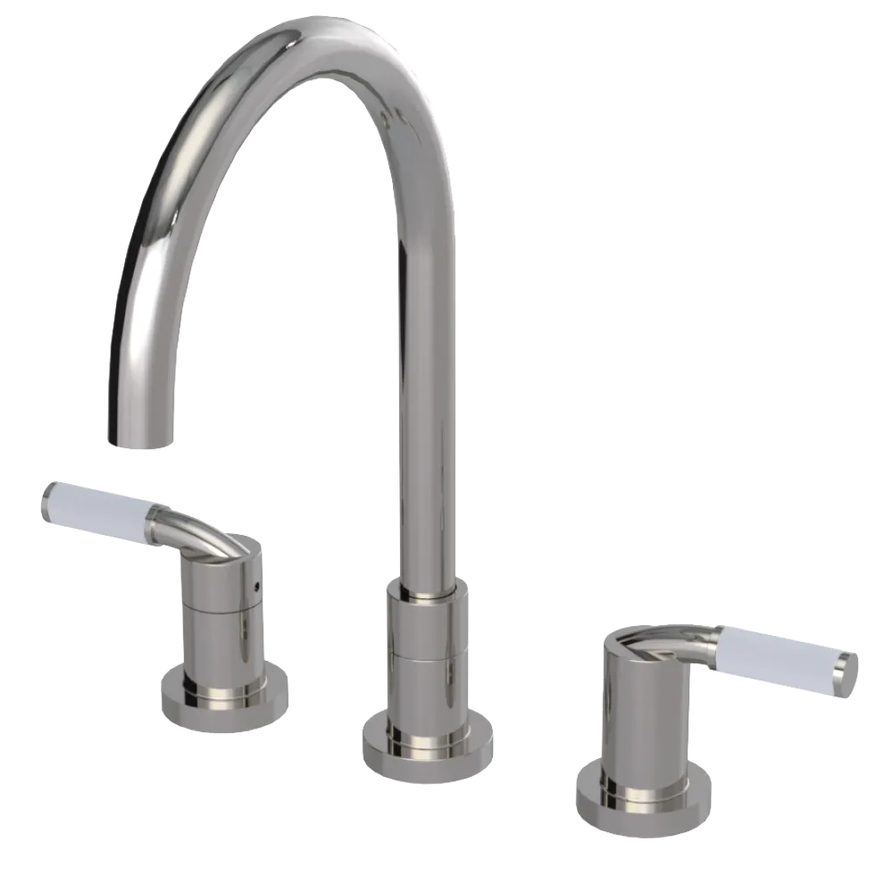 Rubinet Widespread Kitchen Set Polished Nickel