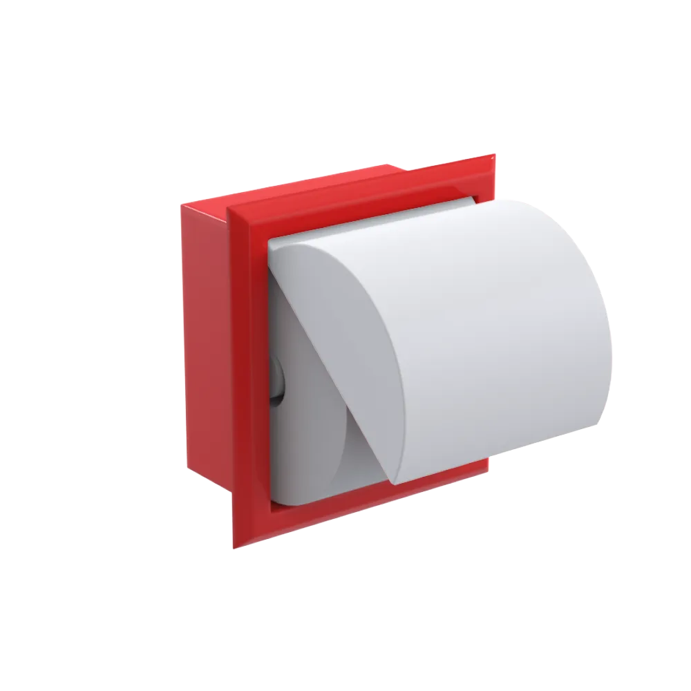 Rubinet RECESSED TOILET PAPER HOLDER Red