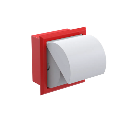 Rubinet RECESSED TOILET PAPER HOLDER Red