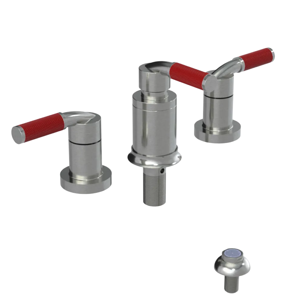 Rubinet Bidet Fitting with Spray, Diverter, and Vacum Breaker (Less Drain) Satin Nickel