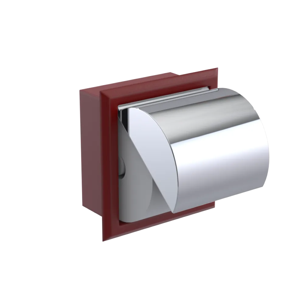 Rubinet RECESSED TOILET PAPER HOLDER Maroon