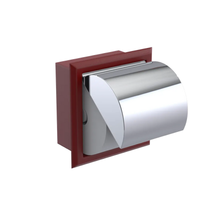 Rubinet RECESSED TOILET PAPER HOLDER Maroon