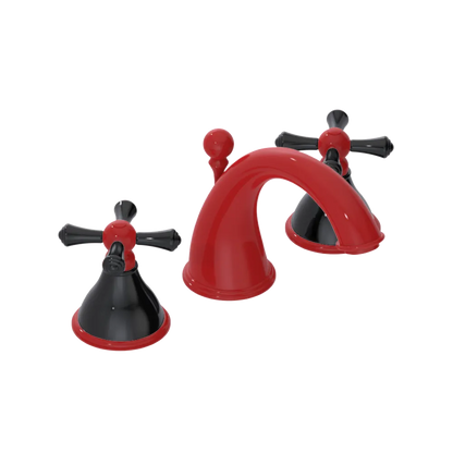 Rubinet Widespread Lav. Set. (less drain) Red