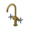 Rubinet Single Hole Dual Handle Lav. Set with LaSalle Spout (less drain) Antique Brass Matt