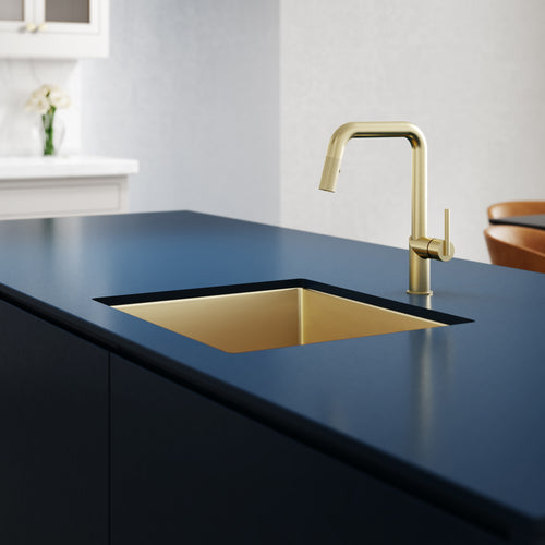 Baril Single-hole kitchen faucet with 2-function pull-down spray