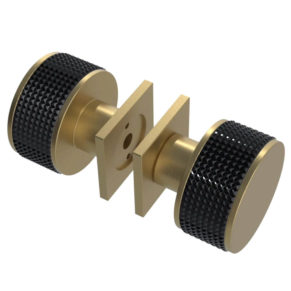 Rubinet Shower Door Knob (set) Satin Brass