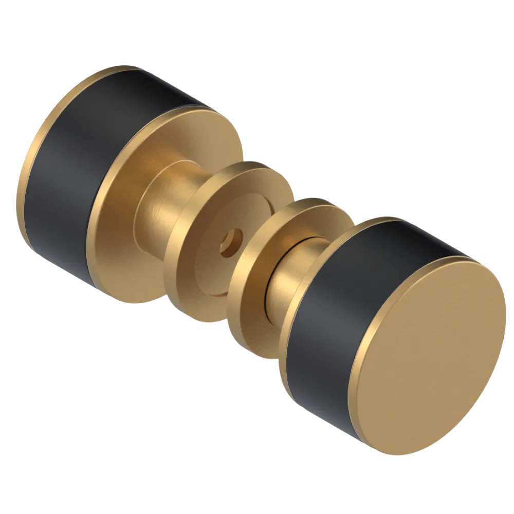 Rubinet Shower Door Knob (set) Satin Gold