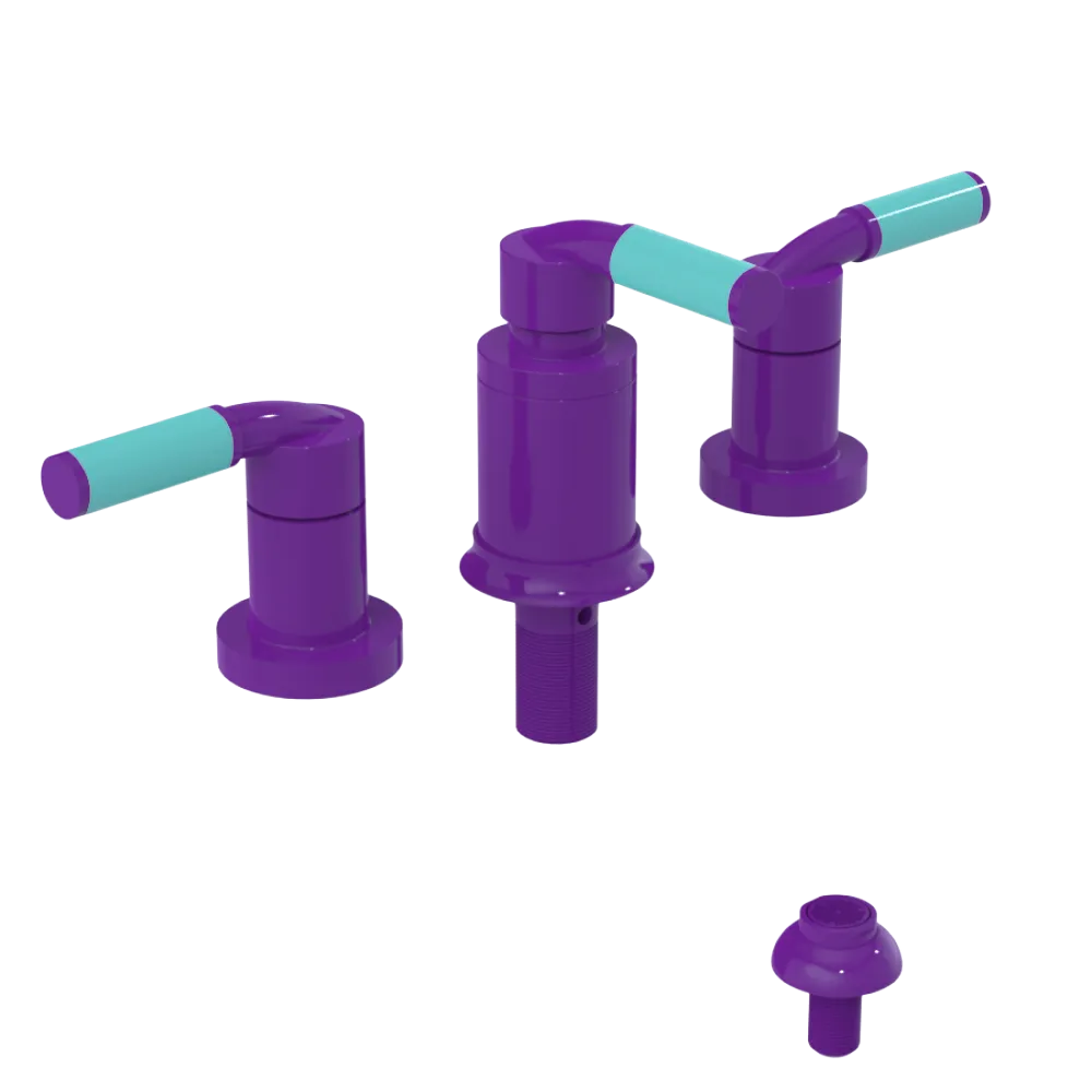 Rubinet Bidet Fitting with Spray, Diverter, and Vacuum Breaker (less drain) Purple Haze