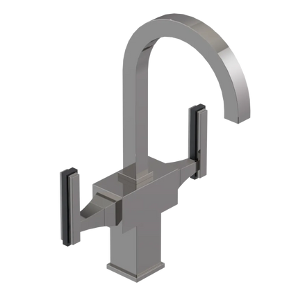 Rubinet Single Hole Dual Handle Lav. Set. (less drain) Polished Nickel