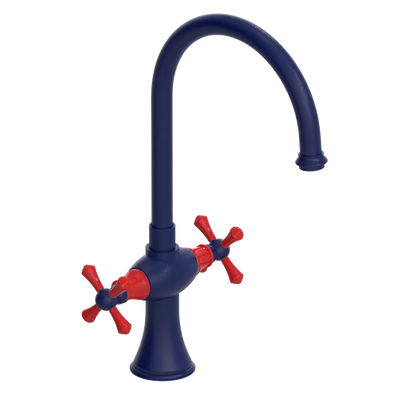 Rubinet Two Handle Single Hole Kitchen Set Midnight Blue
