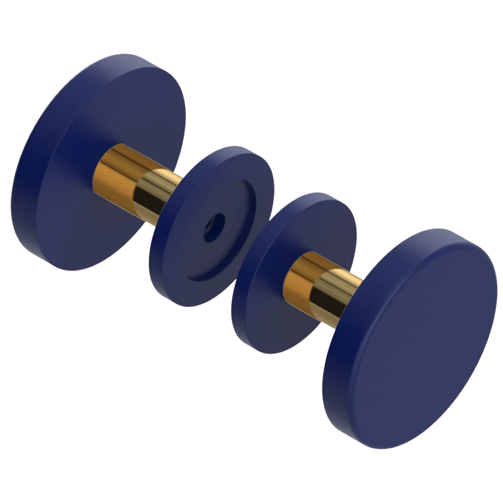 Rubinet Shower Door Knob (set) Midnight Blue