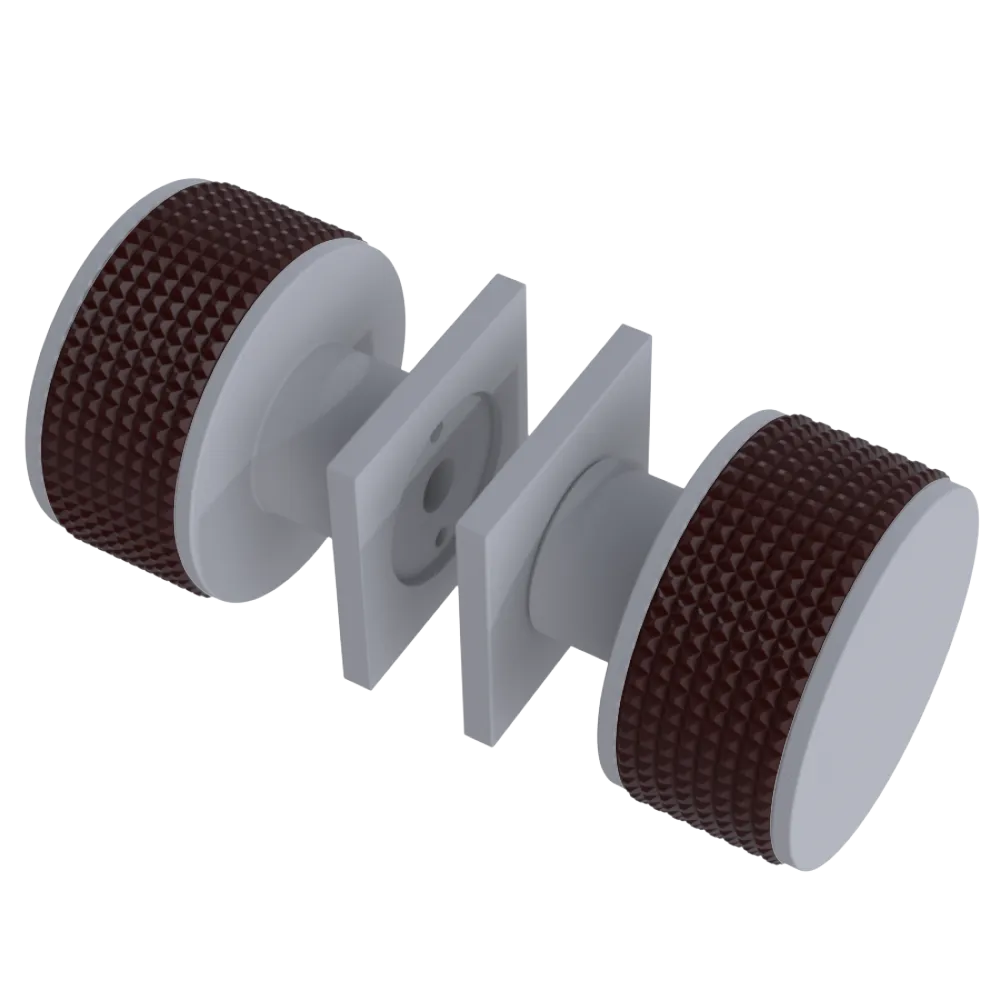 Rubinet Shower Door Knob (set) Matt White