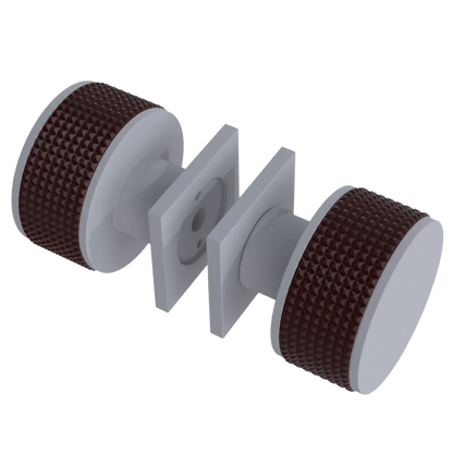 Rubinet Shower Door Knob (set) Matt White