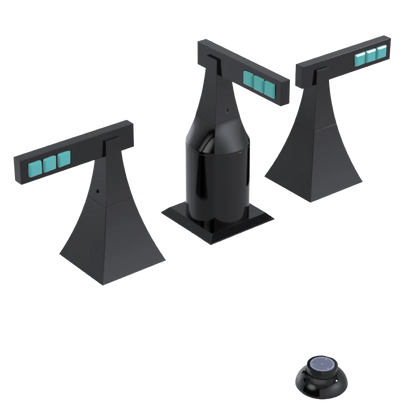 Rubinet Bidet Fitting with Spray, Diverter, and Vacum Breaker (Less Drain) Black