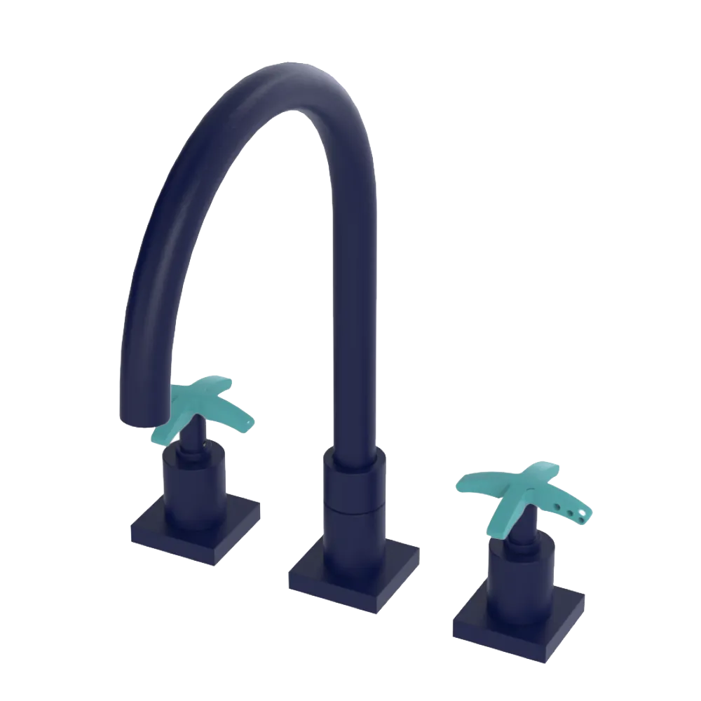 Rubinet Widespread Kitchen Set Midnight Blue