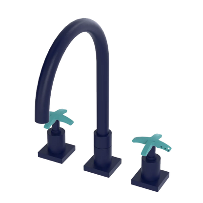 Rubinet Widespread Kitchen Set Midnight Blue