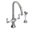 Rubinet Two Handle Single Hole Kitchen Set with Hand Spray Polished Nickel