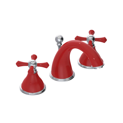 Rubinet Widespread Lav. Set. (less drain) Red