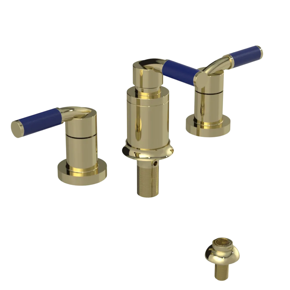 Rubinet Bidet Fitting with Spray, Diverter, and Vacuum Breaker (less drain) Gold
