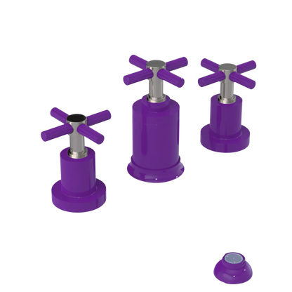 Rubinet Bidet Fitting with Spray, Diverter, and Vacuum Breaker (less drain) Purple Haze