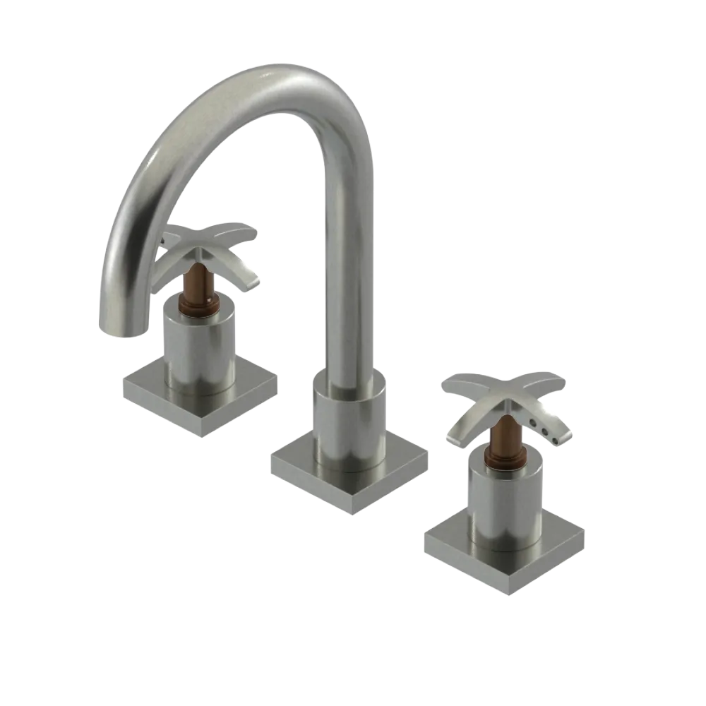 Rubinet Widespread Lav. Set. (less drain) Satin Nickel