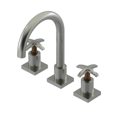 Rubinet Widespread Lav. Set. (less drain) Satin Nickel