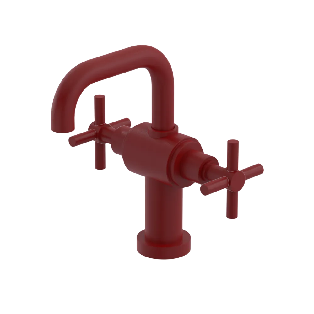 Rubinet Single Hole Dual Handle Lav. Set. (less drain) Maroon