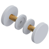 Rubinet Shower Door Knob (set) Matt White