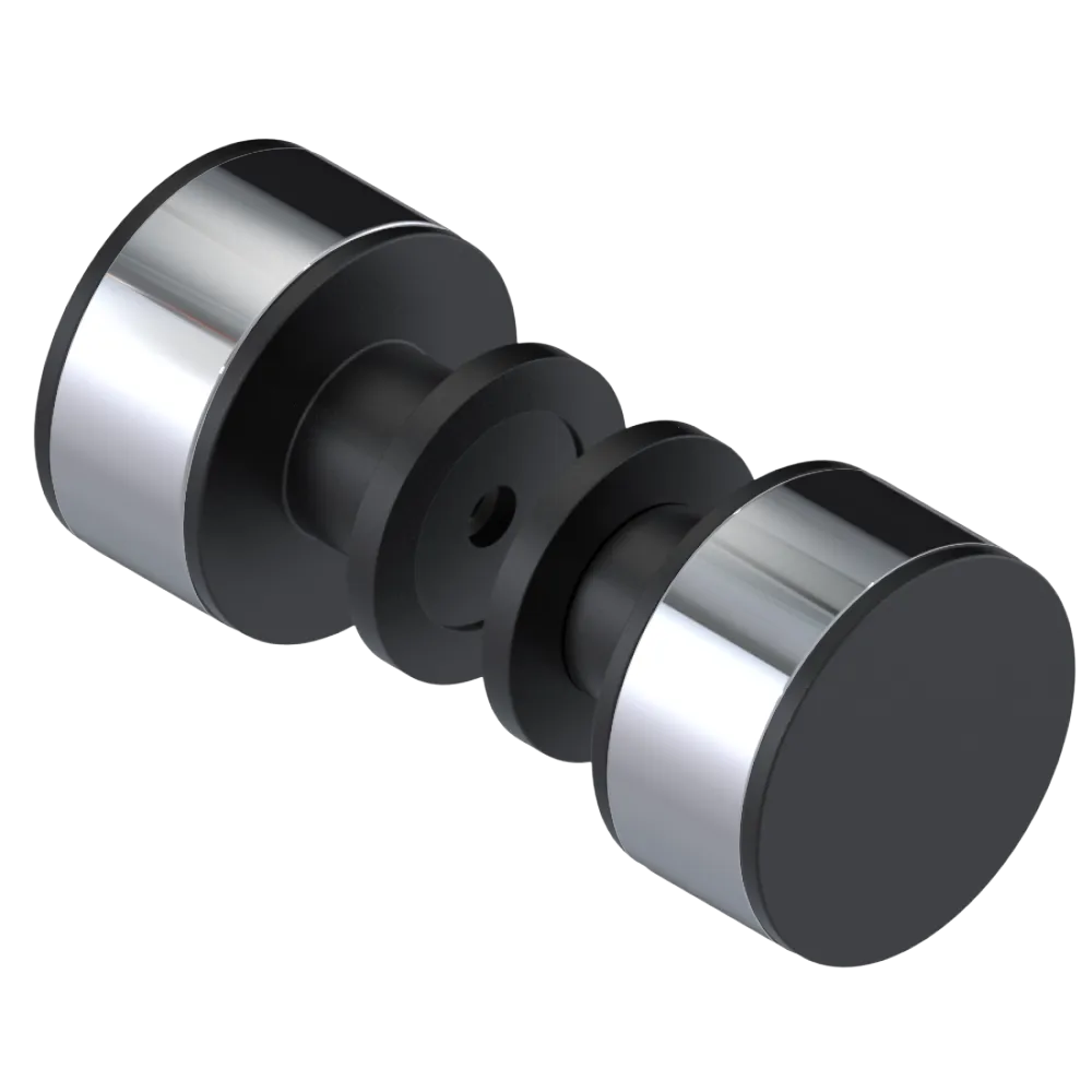 Rubinet Shower Door Knob (set) Matt Black