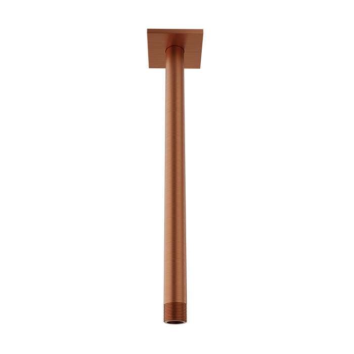 Baril 12" ceiling mounted shower arm, square flange