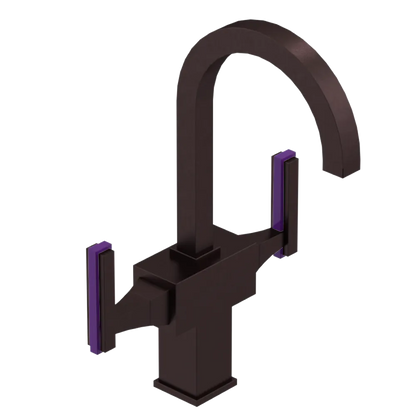 Rubinet Single Hole Dual Handle Lav. Set. (less drain) Oil Rubbed Bronze