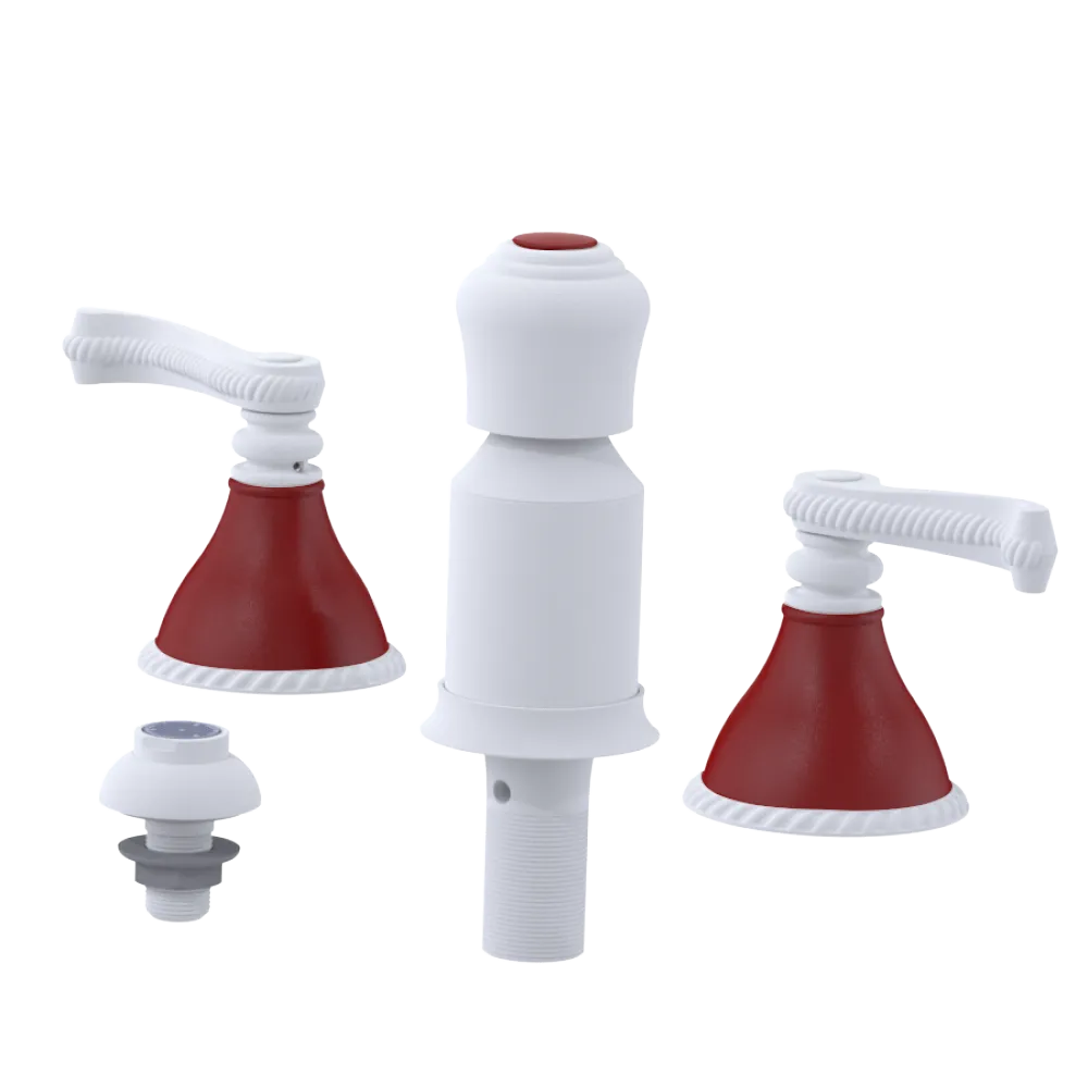 Rubinet Bidet Fitting with Spray, Diverter, and Vacum Breaker (Less Drain) Matt White