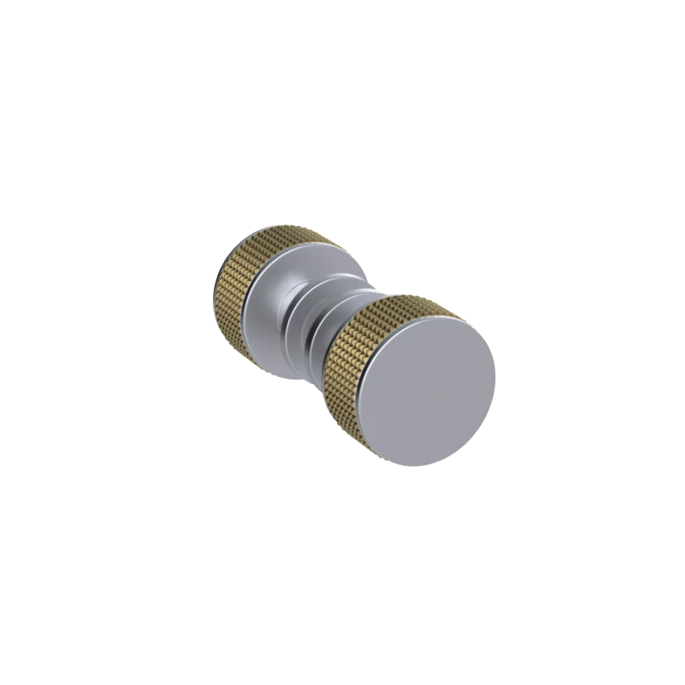 Rubinet Shower Door Knob (set) Satin Chrome