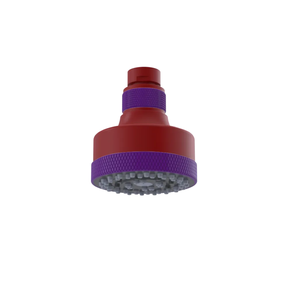Rubinet 3 FUNCTION SHOWER HEAD Maroon