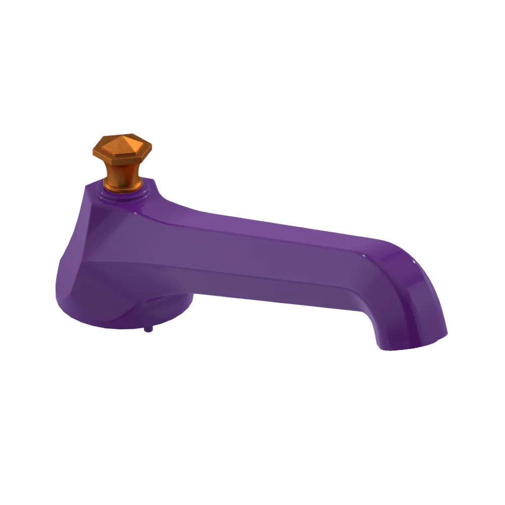 Rubinet Tub Filler Spout Deck Mount Purple Haze
