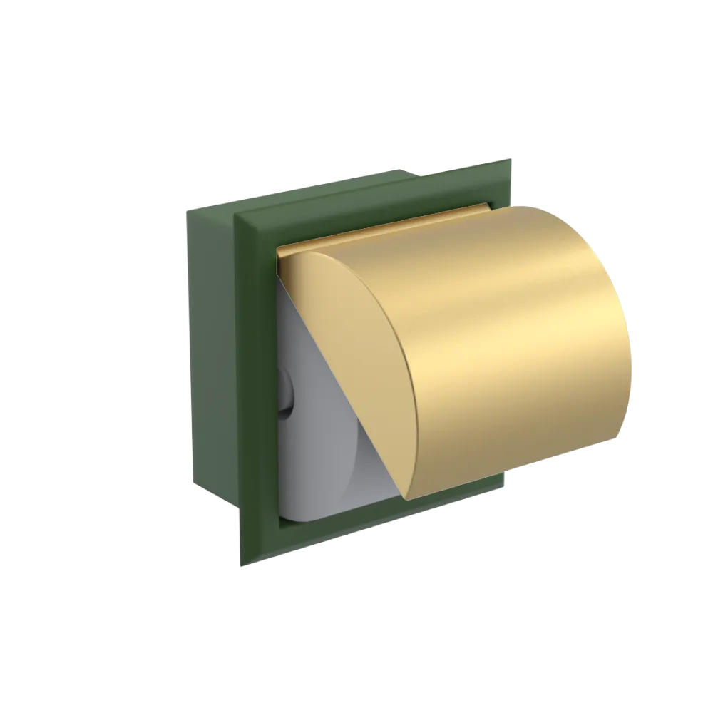 Rubinet RECESSED TOILET PAPER HOLDER Green Envy