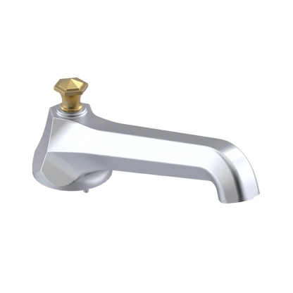 Rubinet Tub Filler Spout Deck Mount Satin Chrome