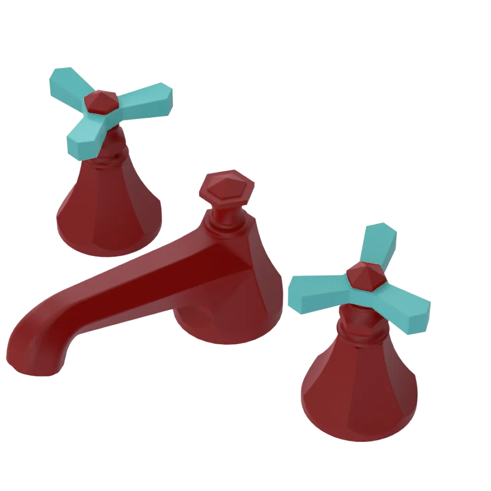 Rubinet Widespread Lav. Set. (less drain) Maroon