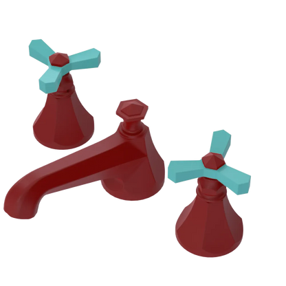 Rubinet Widespread Lav. Set. (less drain) Maroon