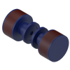 Rubinet Shower Door Knob (set) Midnight Blue