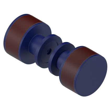 Rubinet Shower Door Knob (set) Midnight Blue