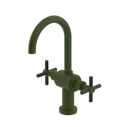 Rubinet Single Hole Dual Handle Lav. Set with LaSalle Spout (less drain) Green Envy