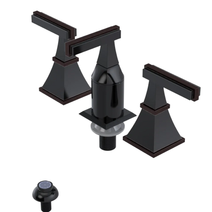 Rubinet Bidet Fitting with Spray, Diverter, and Vacum Breaker (Less Drain) Black
