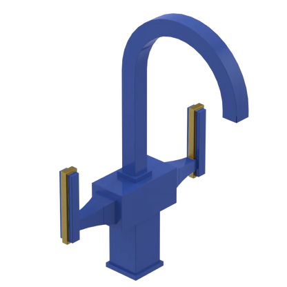 Rubinet Single Hole Dual Handle Lav. Set. (less drain) Blu Jean