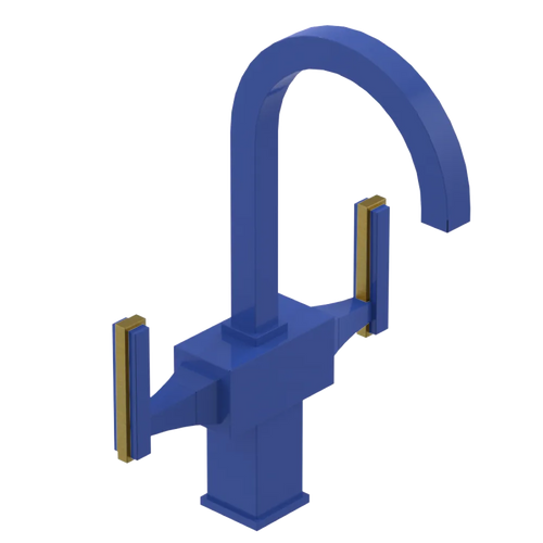 Rubinet Single Hole Dual Handle Lav. Set. (less drain) Blu Jean